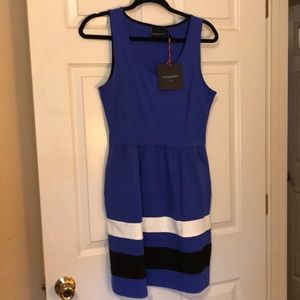 Cynthia Rowley Ponte stripe hem dress